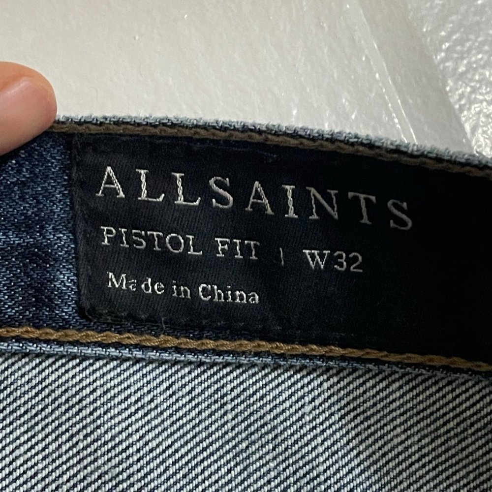 All Saints Distressed Pistol Fit Jeans - Picture 6 of 7